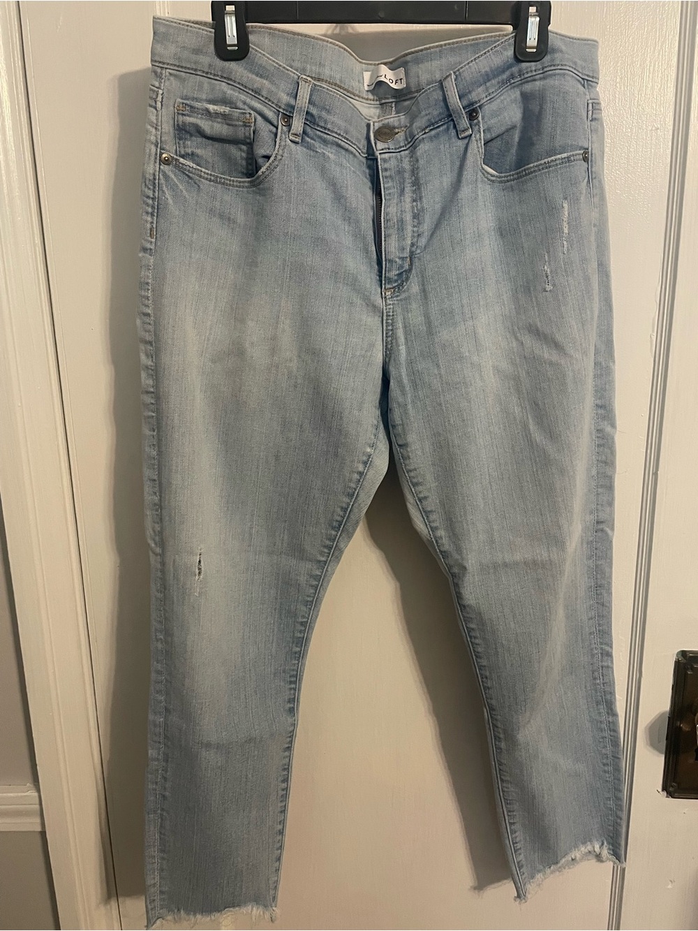 LOFT Light Blue Ankle Crop Slim Jeans
